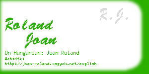 roland joan business card